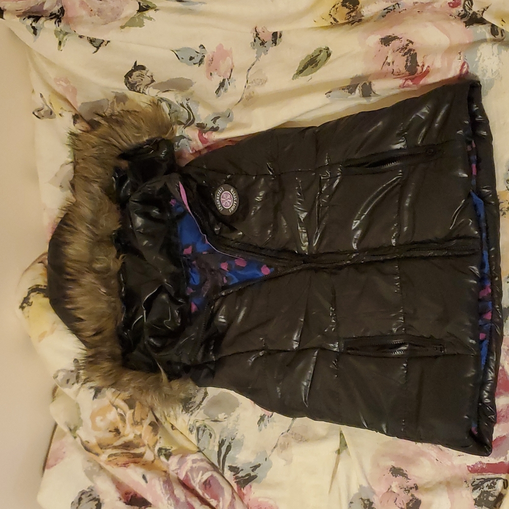 Aeropostale Puffer Vest with Faux fur hood